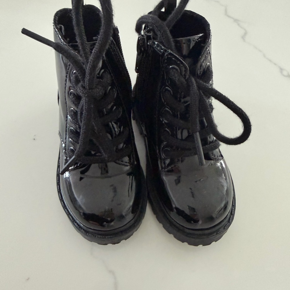 Old Navy Shiny Black Kids Boots